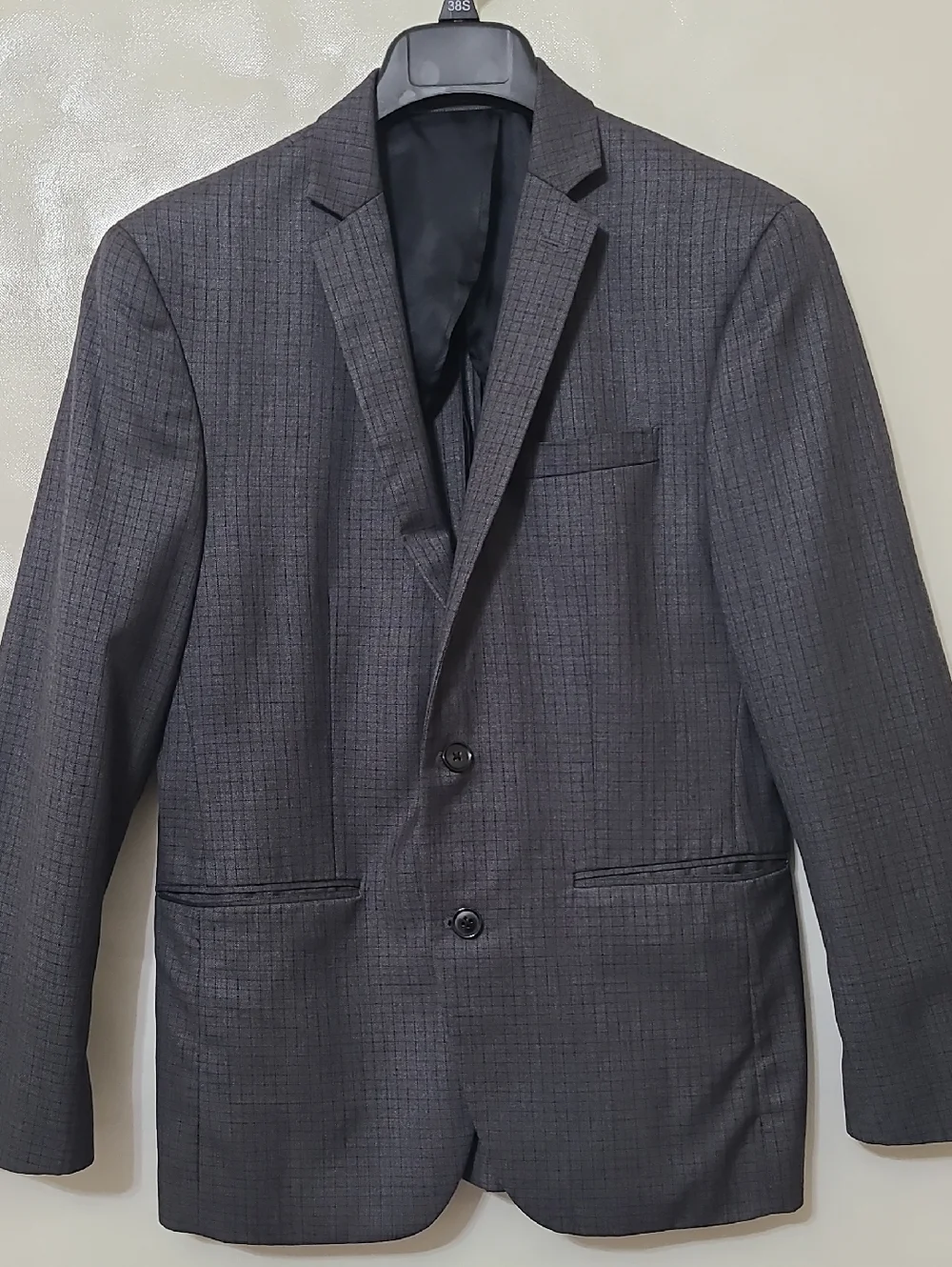 Bar III Men's Slim Fit Grey Two-Button Sport Coat Blazer - Size 38S